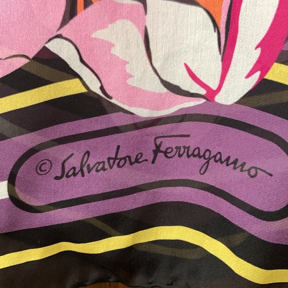 Salvatore Ferragamo Silk Chiffon Oblong Scarf - Picture 3 of 4
